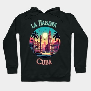 "Tropical Vibes in Retro Havana: Exotic Cuban Flair" - Retro Travel Cool Hoodie